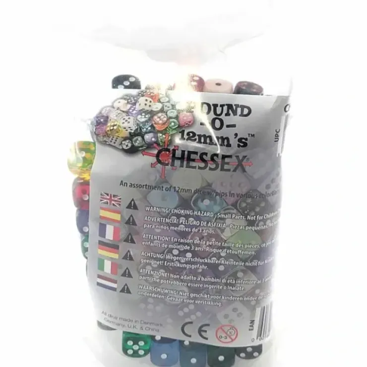Dice>Pound-O-12mm's Bag of Loose Small Chessex D6 Dice - Your Source for Gaming Essentials