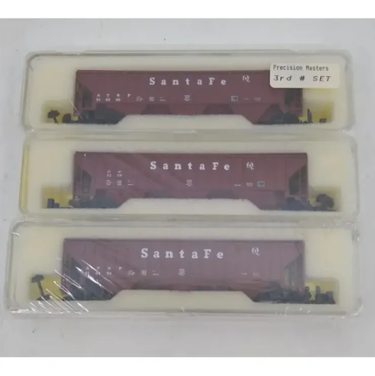 Precision Masters 1402 N Scale Santa Fe 3-Bay Covered Hoppers (Set of 3) MT/Box - Your Source for Gaming Essentials* Trains