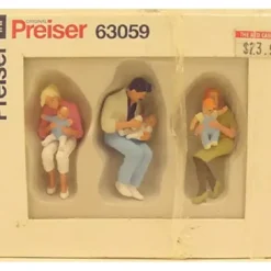 Preiser 63059 G Sitting Parents & Children Figures (Set of 3) - Your Source for Gaming Essentials* Trains