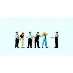 Preiser 10589 HO Emergency Personnel Under Arrest Figures (Set of 6) - Your Source for Gaming Essentials* Trains