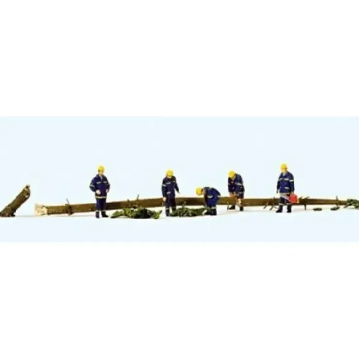 Preiser 10609 HO Emergency THW Workers Clearing the Road Figures (Set of 5) - Your Source for Gaming Essentials* Trains