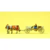 Preiser 30412 HO Farmers & Cows Figures with Farm Wagon - Your Source for Gaming Essentials* Trains