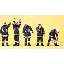 Preiser 10486 HO Firefighter Technical Support Personnel Figures (Set of 5) - Your Source for Gaming Essentials* Trains