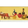 Preiser 30428 HO Horse Drawn Steam Fire Engine Wagon with Fire Man Figure - Your Source for Gaming Essentials* Trains