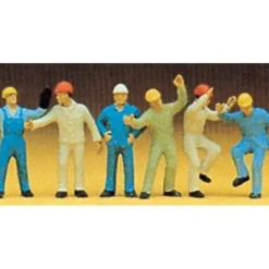 Preiser 10105 HO Steeplejacks Figures with Helmet & Overall (Set of 6) - Your Source for Gaming Essentials* Trains