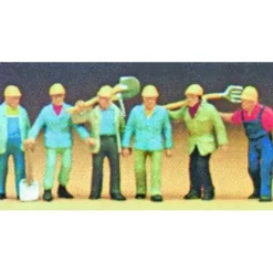 Preiser 10033 HO Track Worker Figures with Tools (Set of 6) - Your Source for Gaming Essentials* Trains