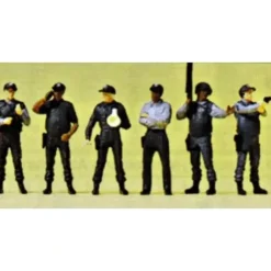 Preiser 10396 HO US Special Weapons & Tactics Team Policemen Figures (Set of 6) - Your Source for Gaming Essentials* Trains