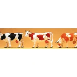 Preiser 65324 O Animals - Assorted Dairy Cows Figures (Set of 3) - Your Source for Gaming Essentials* Trains