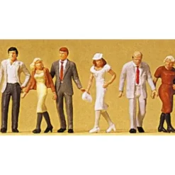 Preiser 65322 O Walking Passers-By Figures (Set of 6) - Your Source for Gaming Essentials* Trains