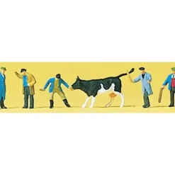 Preiser 88544 Z Cattle At Market with Men Figures (Set of 6) - Your Source for Gaming Essentials* Trains