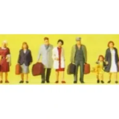 Preiser 88547 Z Standing Travelers with Luggage Figures (Set of 6) - Your Source for Gaming Essentials* Trains