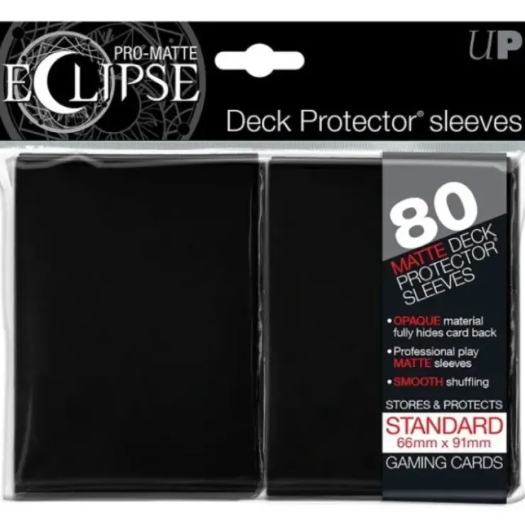 Cards>Pro-Matte Eclipse Standard Deck Protector Sleeves: Black (80ct) - Your Source for Gaming Essentials
