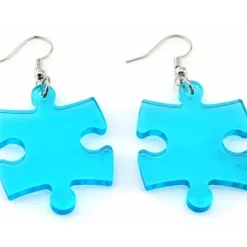 Dice>Puzzle Piece Earrings, Translucent Style - Choose your color - Your Source for Gaming Essentials