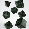 Dice>Q-Workshop Call of Cthulhu Dice Set Black with Green Etches (7 Piece Set) - Your Source for Gaming Essentials