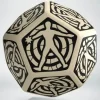 Dice>Q-Workshop D12 Hit Location Dice - Beige with Black (1 Die) - Your Source for Gaming Essentials