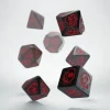 Dice>Q-Workshop Dragons Dice Set Black with Red Etches (7 Piece Set) - Your Source for Gaming Essentials