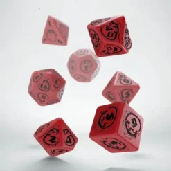 Dice>Q-Workshop Dragons Dice Set Red with Black Etches (7 Piece Set) - Your Source for Gaming Essentials