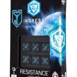 Dice>Q-Workshop Ingress Set of 6 D6 Dice Set: Resistance - Your Source for Gaming Essentials