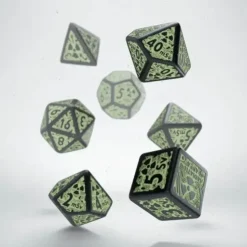 Dice>Q-Workshop Nuke Dice Set GlowNDark Revised (7 Piece Set) - Your Source for Gaming Essentials