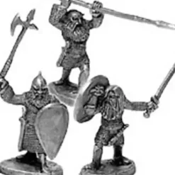 Tabletop Miniatures>Ral Partha Dwarf Dragon Fighters (3 Pieces) #01-182 Unpainted RPG Metal Figure - Your Source for Gaming Essentials