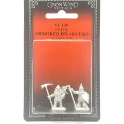 Tabletop Miniatures>Ral Partha Elite Armored Dwarf Guards (2 Pieces) #01-159 Unpainted Metal Figure - Your Source for Gaming Essentials