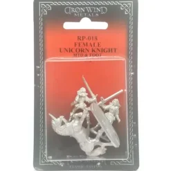 Tabletop Miniatures>Ral Partha Female Unicorn Knight (Mounted & On Foot) #RP-018 Unpainted Metal - Your Source for Gaming Essentials