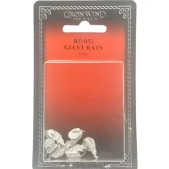 Tabletop Miniatures>Ral Partha Giant Rats (6 Pieces) #RP-052 Unpainted Metal Miniature Rodent Minis - Your Source for Gaming Essentials