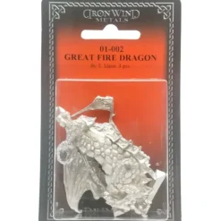 Tabletop Miniatures>Ral Partha Great Fire Dragon #01-002 Unpainted Classic Fantasy RPG Metal Figure - Your Source for Gaming Essentials