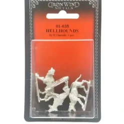 Tabletop Miniatures>Ral Partha Hellhounds (3 Pieces) #01-038 Unpainted Classic Fantasy Metal Figure - Your Source for Gaming Essentials