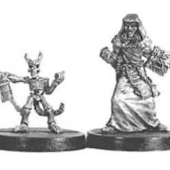 Tabletop Miniatures>Ral Partha Necromancer and Skeletal Familiar #01-208 Unpainted RPG Metal Figure - Your Source for Gaming Essentials