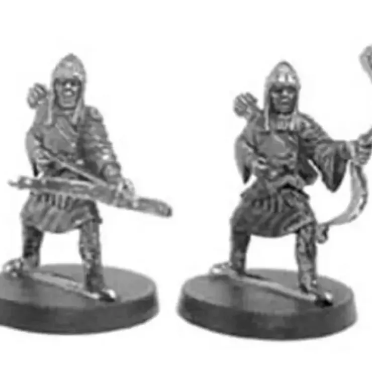 Tabletop Miniatures>Ral Partha Peasant Archers (2 Pieces) #01-051 Unpainted Fantasy Metal Figure - Your Source for Gaming Essentials