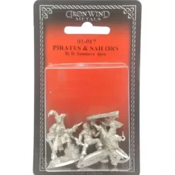 Tabletop Miniatures>Ral Partha Pirates and Sailors (4 Pieces) #01-017 Unpainted Fantasy Metal Figure - Your Source for Gaming Essentials