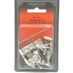 Tabletop Miniatures>Ral Partha Sorceress on Palanquin and 4 Slave Bearers 01-173 Unpainted Metal - Your Source for Gaming Essentials