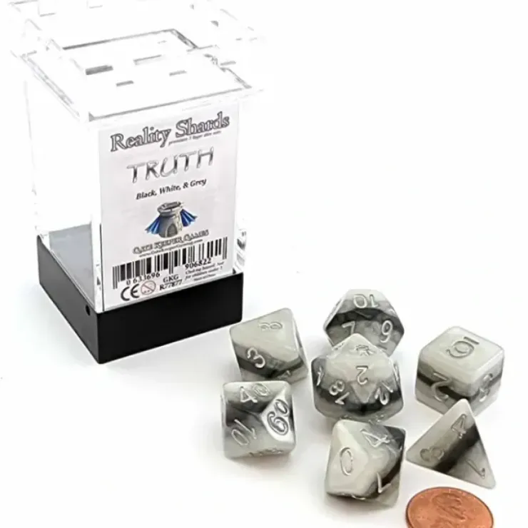 Dice>Reality Shard Dice 7 Piece Polyhedral DnD Dice Set - Truth - Your Source for Gaming Essentials