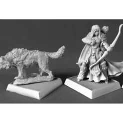 Tabletop Miniatures>Reaper Miniatures Adowyn & Leryn (Iconic Hunter & Wolf) #60181 Pathfinder - Your Source for Gaming Essentials