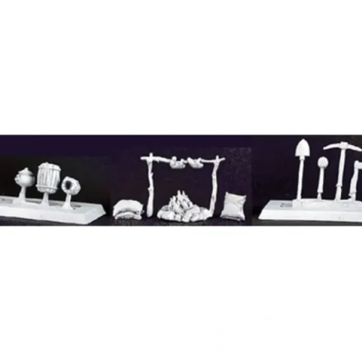 Tabletop Miniatures>Reaper Miniatures Adventuring Accessories II #02963 (13 Pieces) Unpainted Metal - Your Source for Gaming Essentials