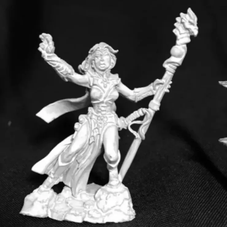 Tabletop Miniatures>Reaper Miniatures Andriessa Female Wizard #03734 Dark Heaven Legends Unpainted - Your Source for Gaming Essentials