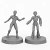 Tabletop Miniatures>Reaper Miniatures Androids (2) #49011 Bones Black Unpainted Plastic RPG Figure - Your Source for Gaming Essentials