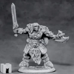 Tabletop Miniatures>Reaper Miniatures Ankoa, Barbarian Hero #03869 Dark Heaven Unpainted Metal Mini - Your Source for Gaming Essentials