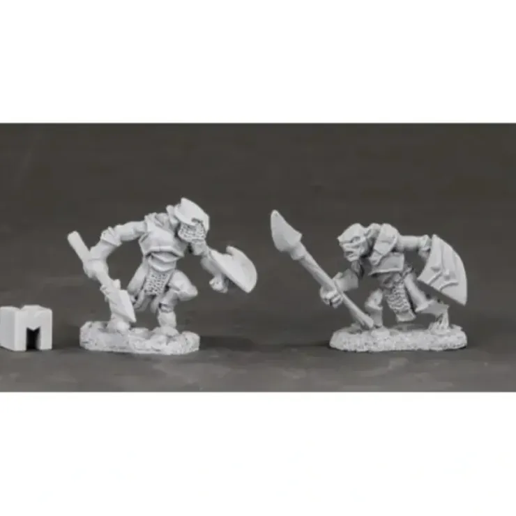 Tabletop Miniatures>Reaper Miniatures Armored Goblin Spearmen #03850 Dark Heaven Unpainted Metal - Your Source for Gaming Essentials