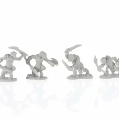 Tabletop Miniatures>Reaper Miniatures Armored Goblin Warriors (4) #77679 Unpainted Plastic Bones Mini Figure - Your Source for Gaming Essentials