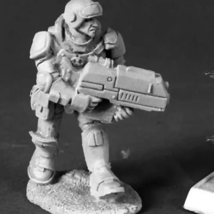 Tabletop Miniatures>Reaper Miniatures Aztec IMEF Trooper 50322 Chronoscope Unpainted RPG Mini Figure - Your Source for Gaming Essentials