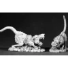 Tabletop Miniatures>Reaper Miniatures Barrow Rats (2) #02544 Dark Heaven Unpainted Metal Figure - Your Source for Gaming Essentials