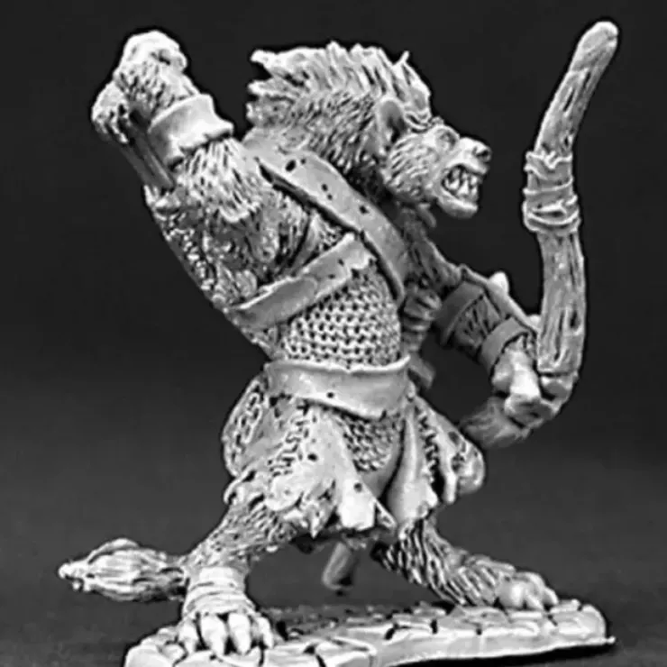Tabletop Miniatures>Reaper Miniatures Blacktongue, Gnoll Ranger #03190 Dark Heaven Unpainted Metal - Your Source for Gaming Essentials