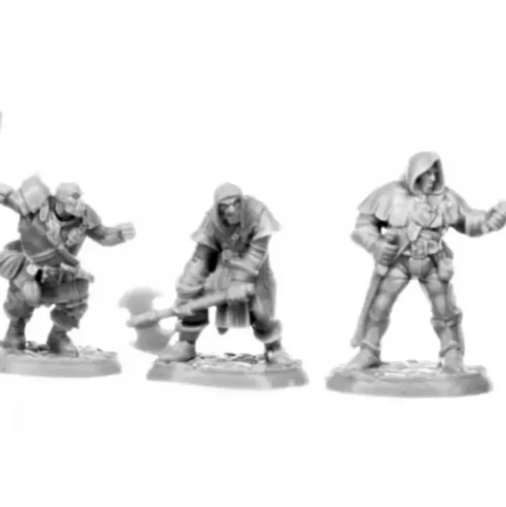 Reaper Miniatures Brigands (3) #77707 Unpainted Plastic Figures - Your Source for Gaming Essentials* Tabletop Miniatures