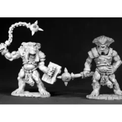 Tabletop Miniatures>Reaper Miniatures Bugbear Warriors (2) 02469 Dark Heaven Unpainted Metal Figures - Your Source for Gaming Essentials