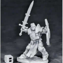 Tabletop Miniatures>Reaper Miniatures Crusader Champion (Attacking)#77550 Bones Unpainted Plastic - Your Source for Gaming Essentials