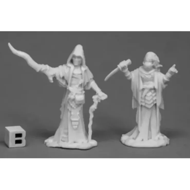 Tabletop Miniatures>Reaper Miniatures Cultist Priests (2)77518 Bones Unpainted RPG D&D Figure - Your Source for Gaming Essentials