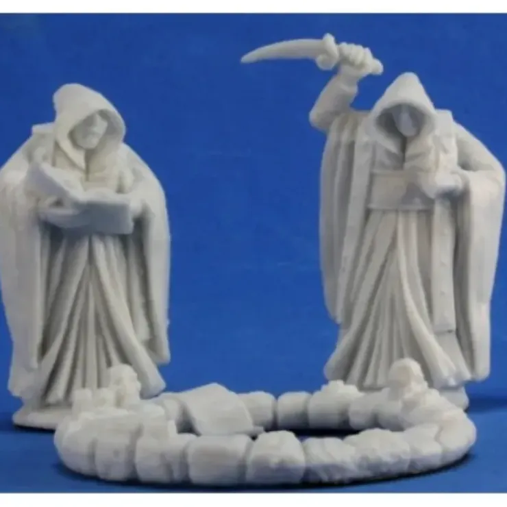 Tabletop Miniatures>Reaper Miniatures Cultists And Circle (3) #77351 Bones Unpainted Plastic Figure - Your Source for Gaming Essentials