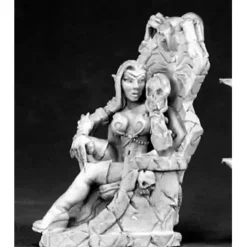 Tabletop Miniatures>Reaper Miniatures Dark Elf Queen/Throne #02577 Dark Heaven Unpainted Metal - Your Source for Gaming Essentials